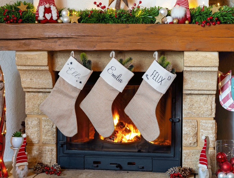 Nikolausstiefel personalisiert mit Namen, personalisiert, Nikolausstrumpf, Nikolaussocke, Nikolausstiefel, Weihnachtsstrumpf, Weihnachtssocke, Weihnachtsstiefel, Weihnachten, Nikolaus, Geschenk, Socke, Strumpf, Kinder, Weihnachtsgeschenk