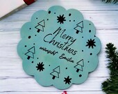 Frohe Weihnachten/Merry Christmas Aufkleber – Festliche Etiketten für Geschenke & Dekoration