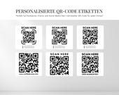 Personalisierte QR-Code-Aufkleber – Wunschadresse zur Webseite, ideal für Hochzeiten & Events