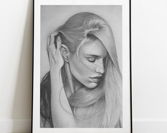 Custom pencil portrait, handmade drawing, art drawing, ideal for a unique and original gift