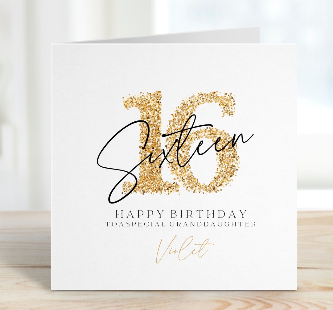 16th Birthday Card for Daughter, Sixteenth Birthday Card, Sister Niece ...