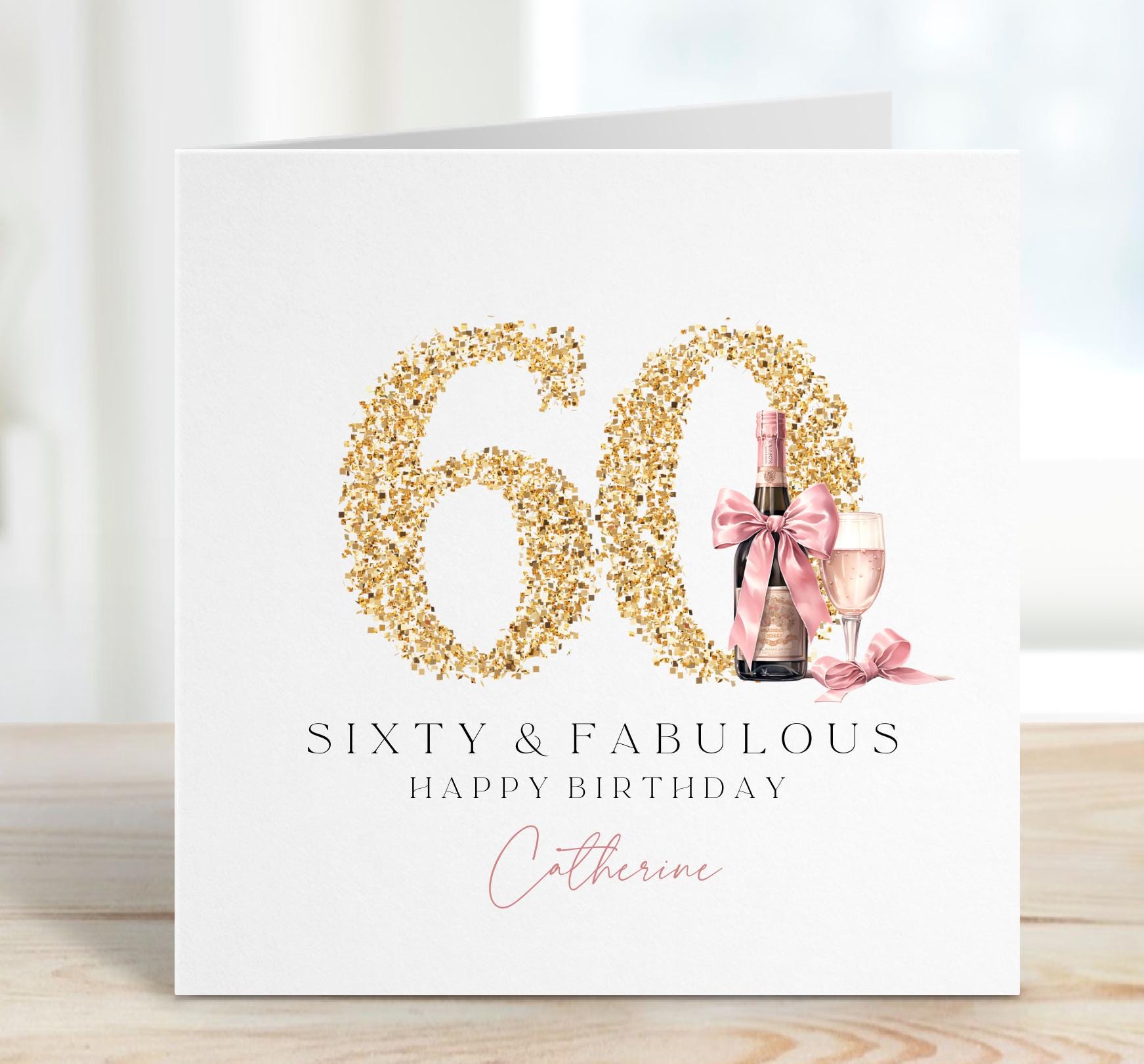 Personalised 60th Birthday Card Daughter Sister Friend Any Name/age/relation | UK - View #4
