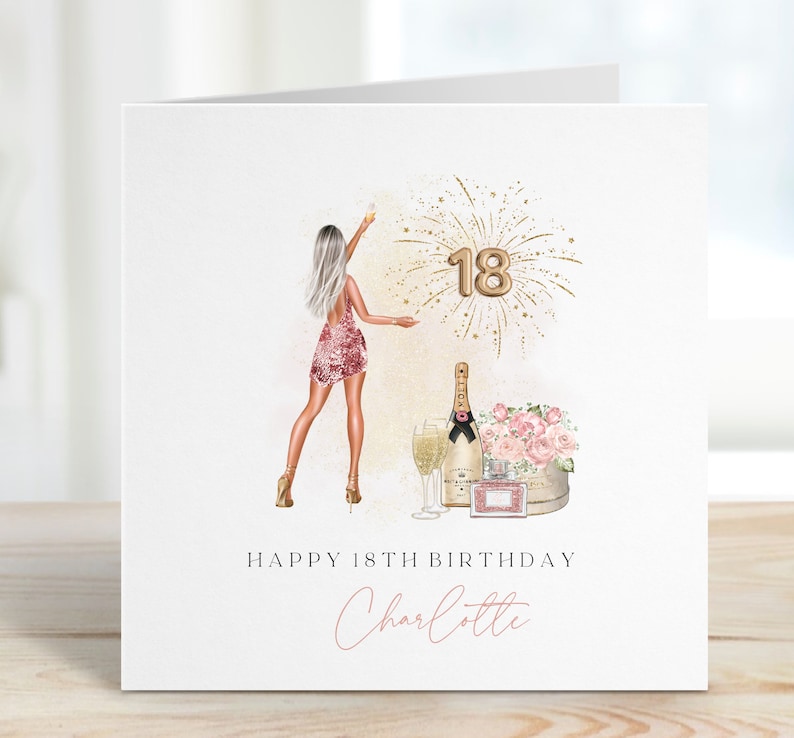 Personalised 18th Birthday Card, Daughter Granddaughter Sister Niece Friend, Eighteenth Birthday, Gift for Her image 5