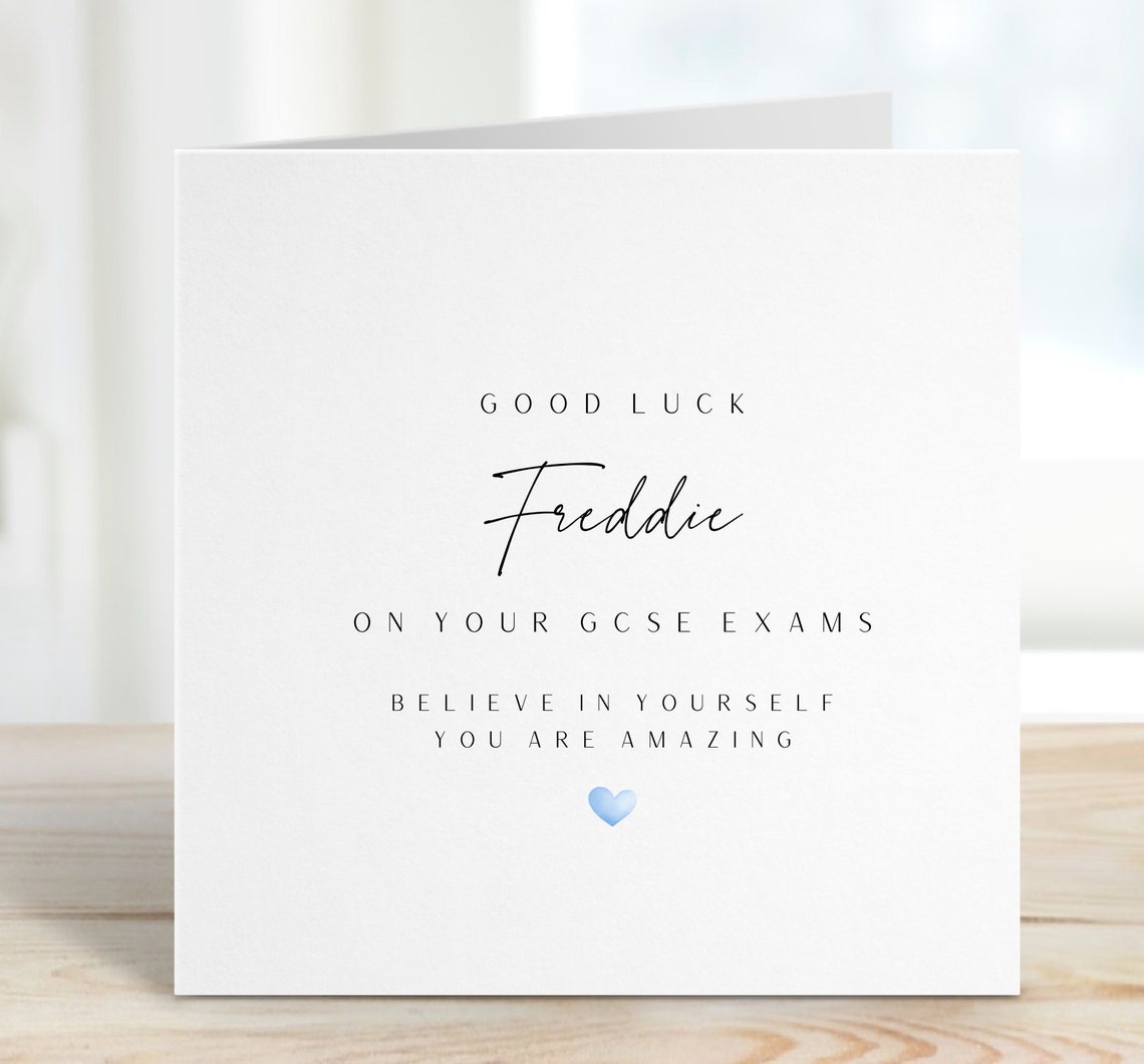 Personalised Good Luck in Your GCSE Exams Card - Etsy UK