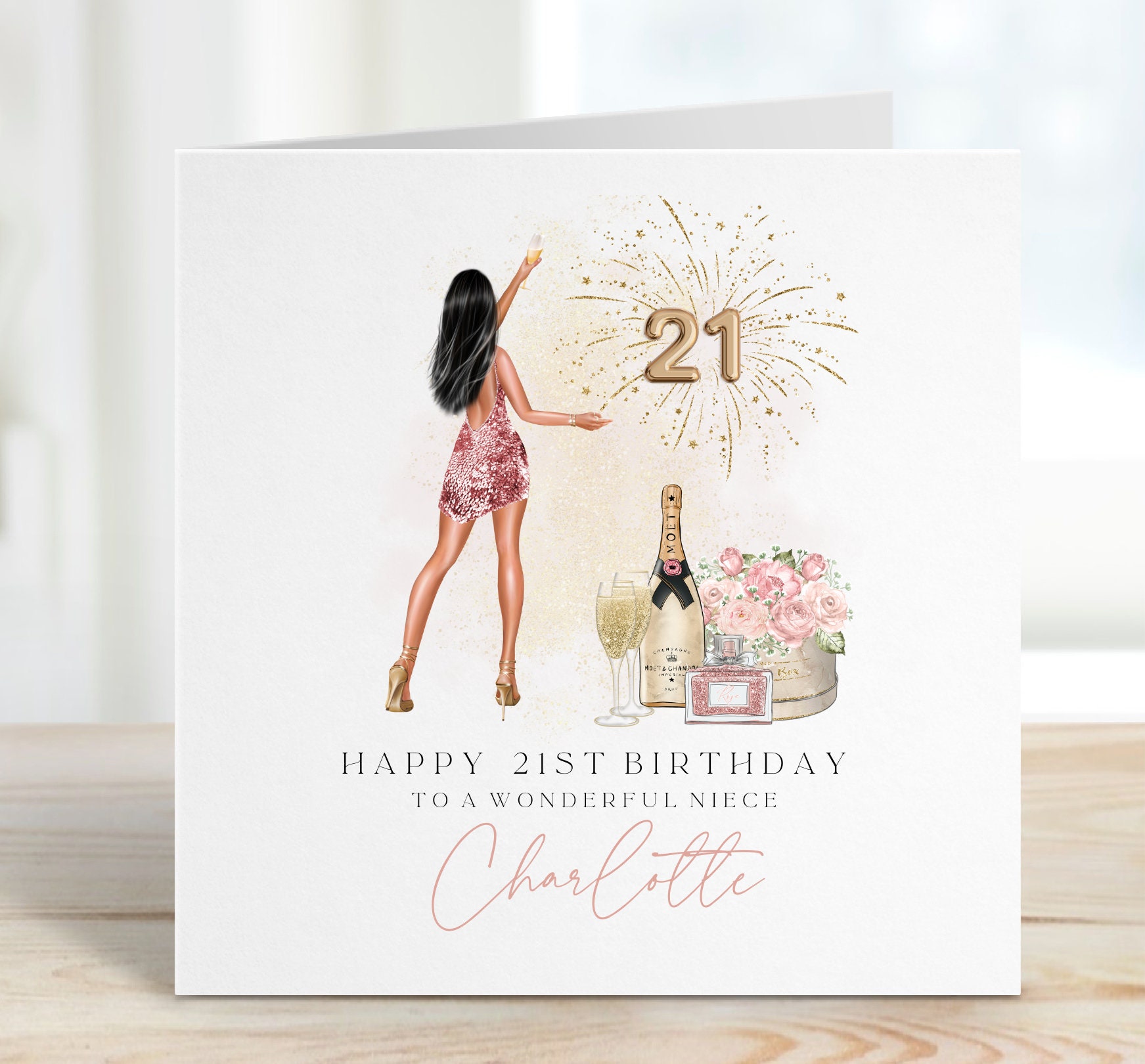 Happy 21st Birthday Card for Daughter, Granddaughter, Sister