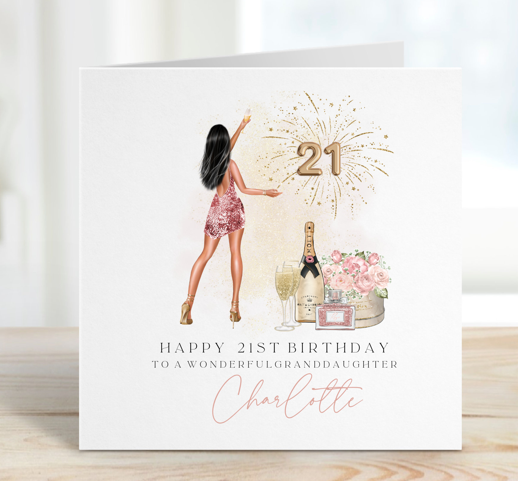 Happy 21st Birthday Card for Daughter, Granddaughter, Sister