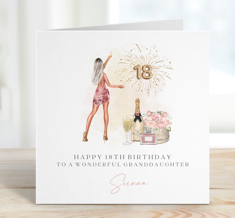 Personalised 18th Birthday Card, Daughter Granddaughter Sister Niece Friend, Eighteenth Birthday, Gift for Her image 6
