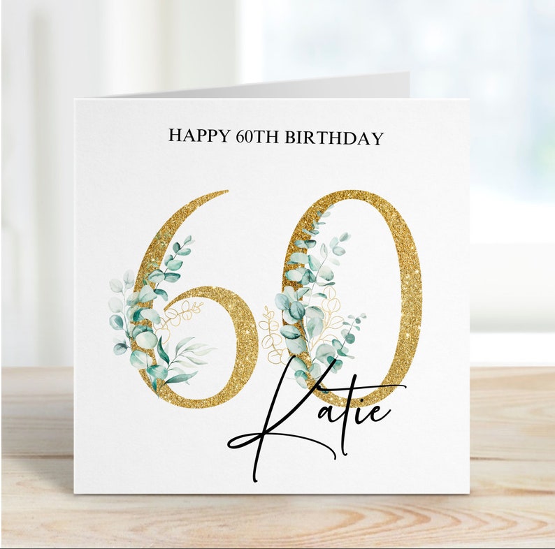 Personalised 60th Birthday Card 60th Birthday Gift Sixtieth - Etsy