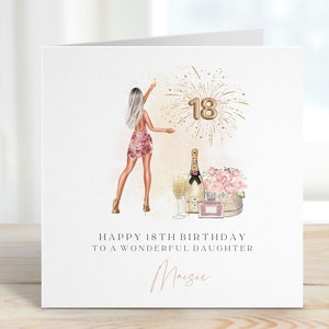 Personalised 18th Birthday Card, Daughter Granddaughter Sister Niece Friend, Eighteenth Birthday, Gift for Her image 4