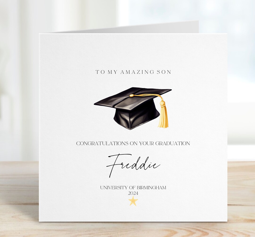 Son Graduation Card, Nephew Daughter Niece Grandson Granddaughter ...