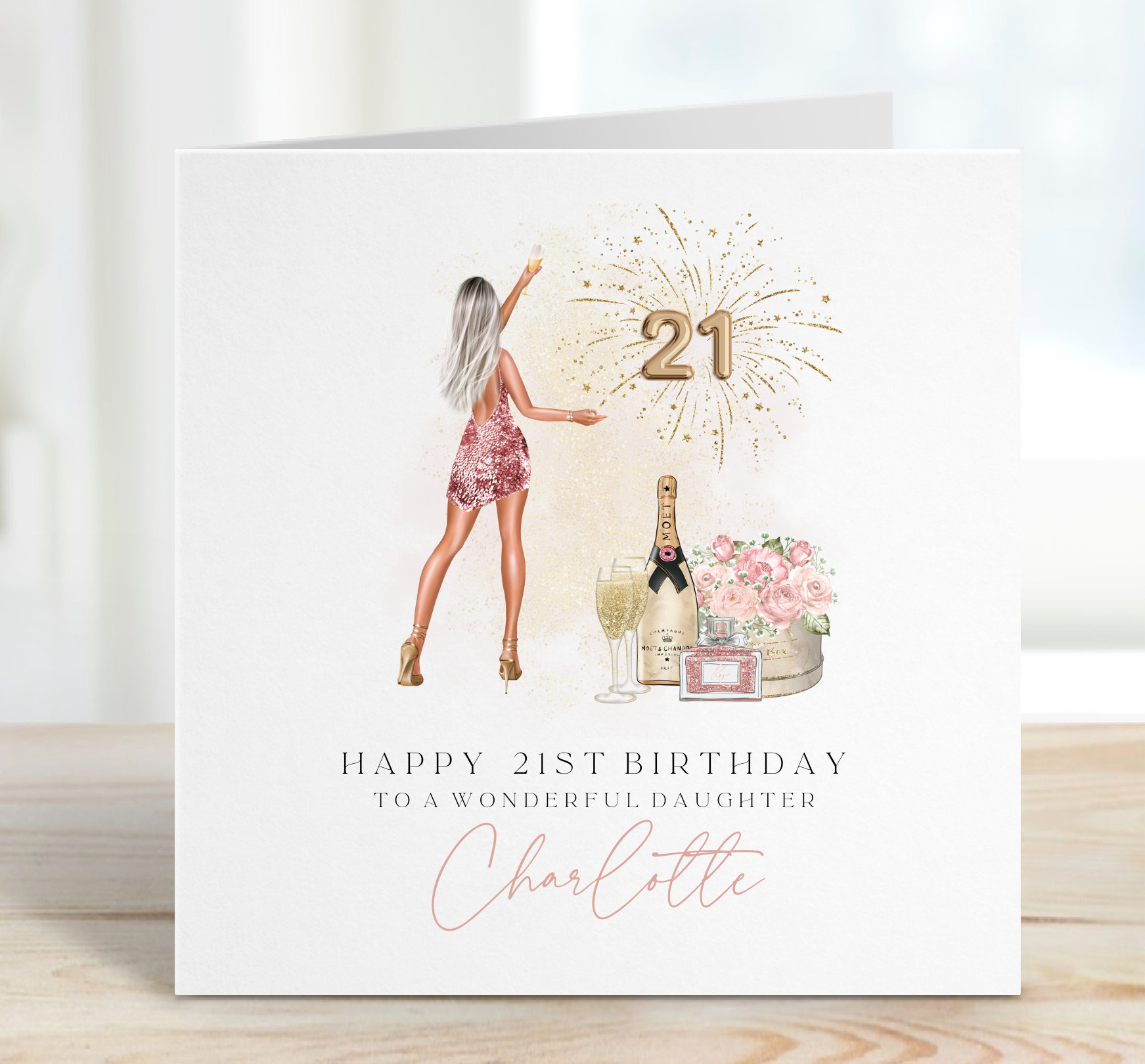Happy 21st Birthday Card for Daughter, Granddaughter, Sister