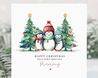 Merry Christmas Card For Mum, Mum Christmas Card, Christmas Card For Mum, Mummy Christmas Card