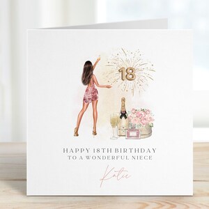 Personalised 18th Birthday Card, Daughter Granddaughter Sister Niece Friend, Eighteenth Birthday, Gift for Her image 3
