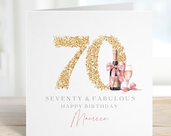 3D Personalised 70th Birthday Card for Friend, Handmade - Etsy UK
