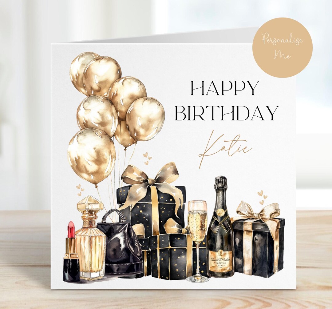 Personalised Birthday Card for Her, Female Birthday Card, Ladies