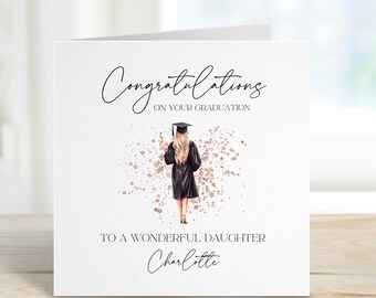 Personalised Graduation Card, Girl Graduation Card, Celebration Card, Daughter Sister Granddaughter Niece Graduation