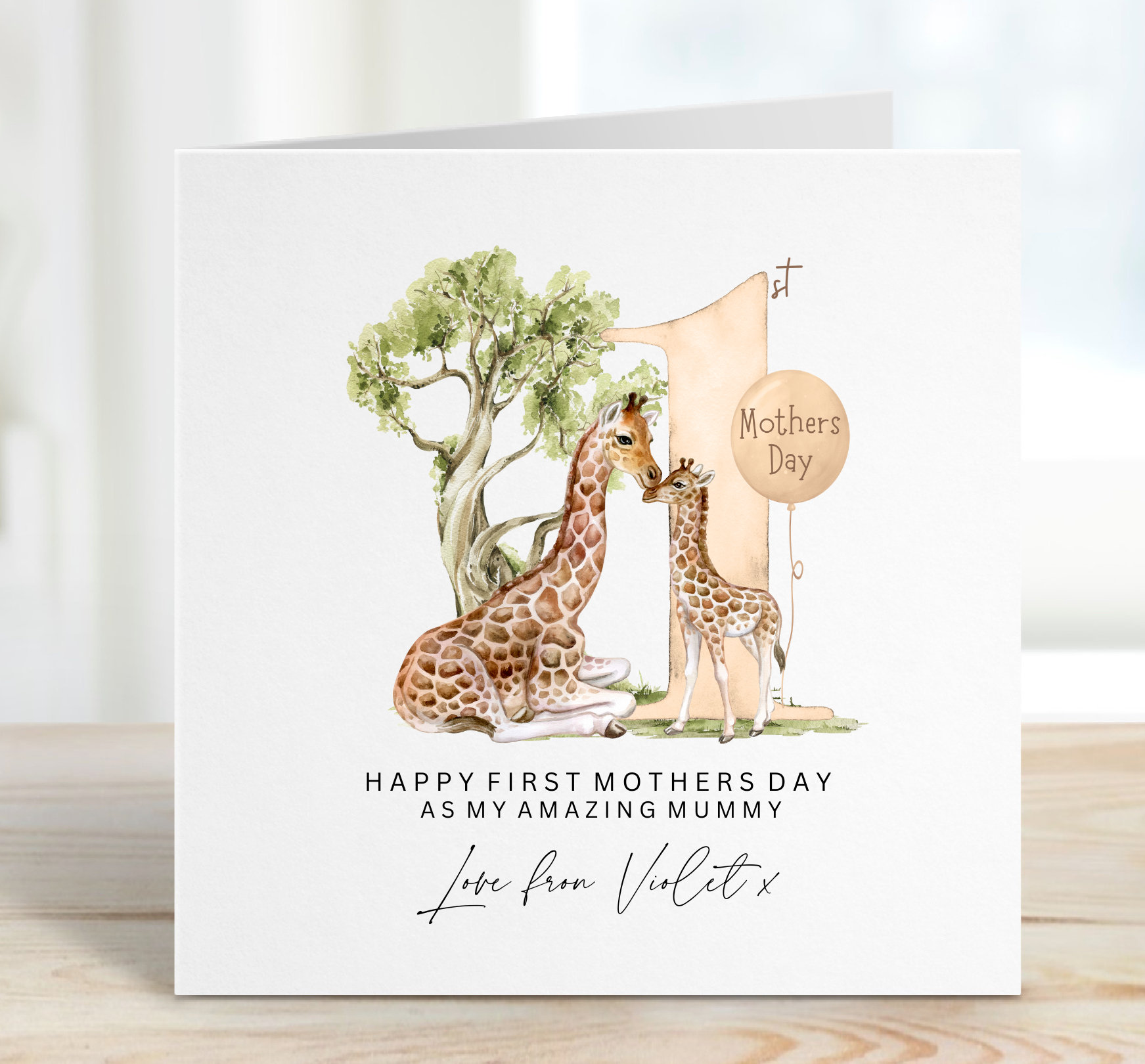 Giraffe Birthday Card in the Uk UK