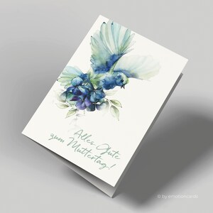 Biglietto di congratulazioni | Biglietto per la festa della mamma | Buona festa della mamma | Di' grazie | Fiori di colomba | Grazie | Biglietto d'auguri con busta | acquerello
