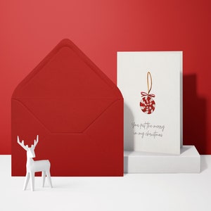 Tarjeta de Navidad divertida (tarjeta doblada) | caramelo de azúcar | Cartón premium de alta calidad | Incluye sobre | Sensación agradable (115 mm x 170 mm)