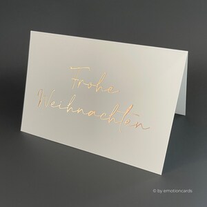 Carte de Noël élégante (carte pliante) | Noël | feuille à chaud | Carton premium de haute qualité | Avec enveloppe | Toucher agréable (115 mm x 170 mm)