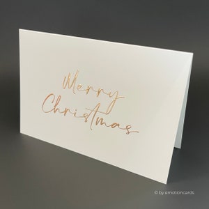 Elegante biglietto di Natale (biglietto pieghevole) | Natale | lamina calda | Cartone premium di alta qualità | Incl. copertura | Piacevole al tatto (115 mm x 170 mm)