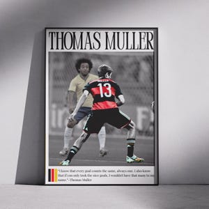 Thomas Müller Poster - Digital Download - Bayern Munich Poster - German Football Player - Bundesliga Poster