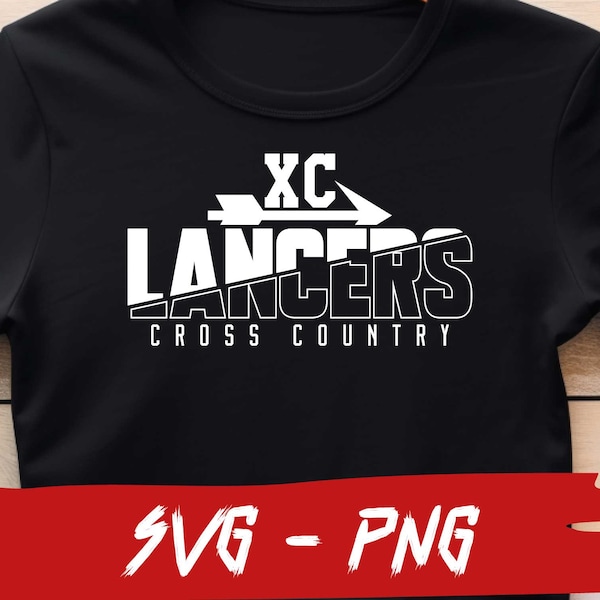 Lancers Cross Country Shirt Design Svg and Png, Cross Country Champions, School Team, College Png, Cricut, Layered