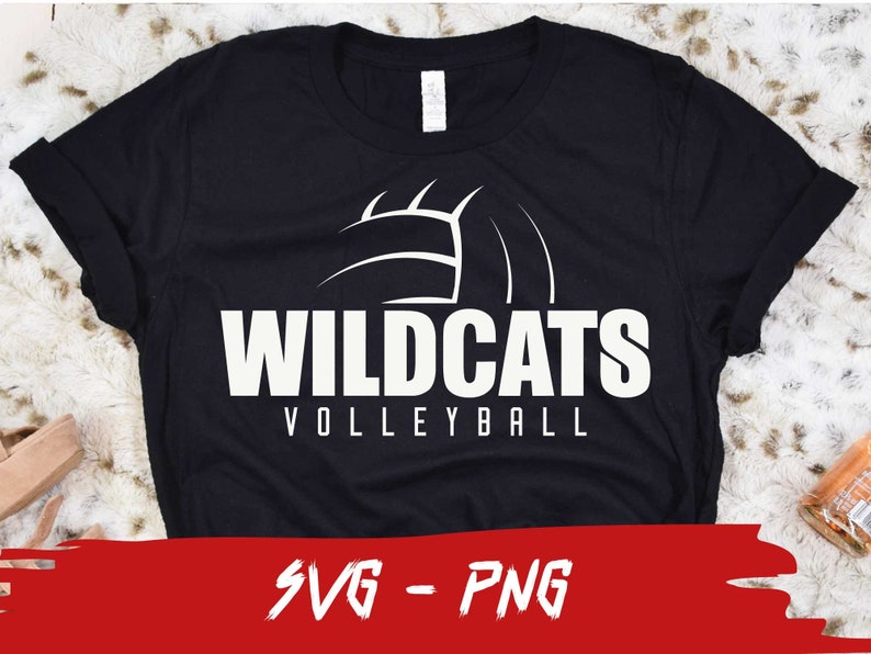 Wildcats Svg Wildcats Volleyball Halfball Shirt School Team Etsy