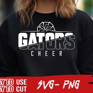 Gators Cheer SVG and PNG File, Cheerleader Shirt, Mascot Png File, School Team Svg, Layered, Iron On