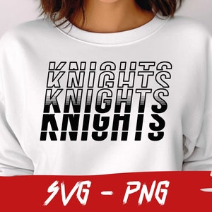 Knights Football Bundle, 9x SVG and 18x PNG File , School Team Svg, Knights Silhouette, Knights Cheer, Iron On, Layered image 6