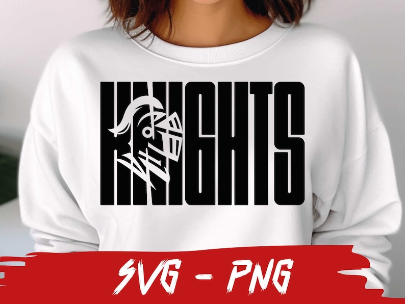Knights Football Bundle, 9x SVG and 18x PNG File , School Team Svg, Knights Silhouette, Knights Cheer, Iron On, Layered image 8