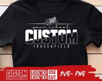 Custom Track and Field Design , Personalized School Name & Team Colors, Track and Field Digital Download, Digital Download