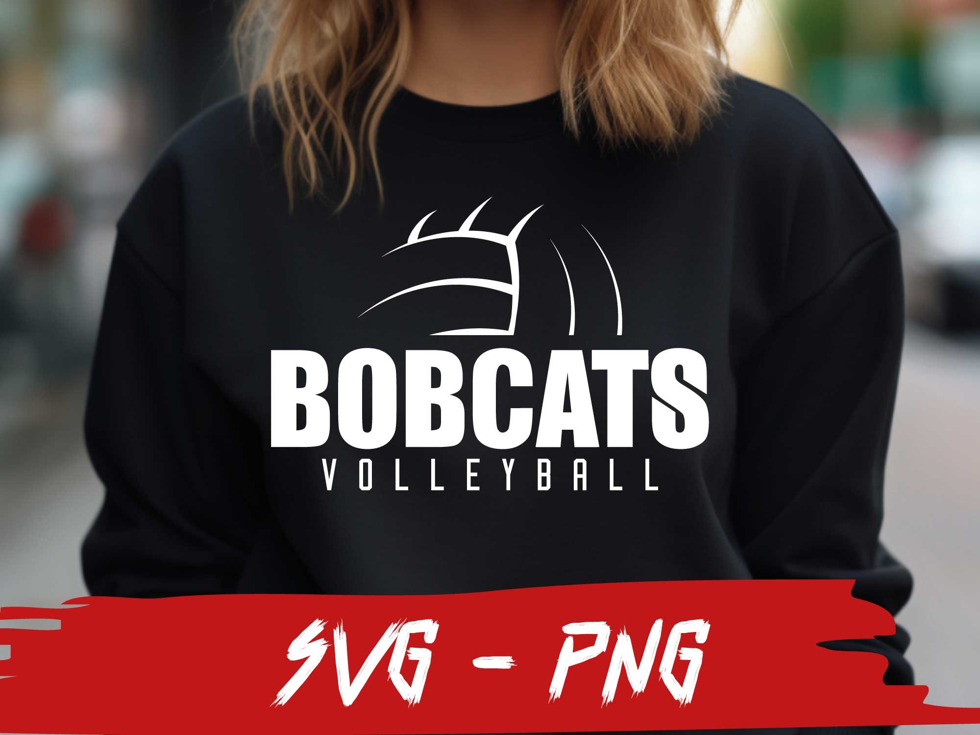 Bobcats Volleyball, Bobcats Svg, Halfball Png, School Team Svg, Mascot Svg