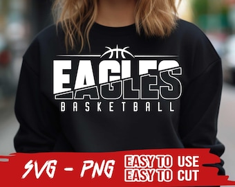 Eagles Basketball SVG and PNG File, Eagles Mascot File, School Team Svg, Cutted Text,