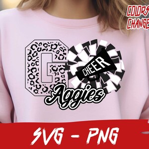 Aggies Cheer Svg, Cheer Png, Aggies Cheerleader, School Team Svg ...
