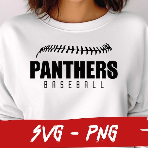 Panthers Svg, Panthers Baseball, Halfball Shirt, School Team Svg, Mascot Svg