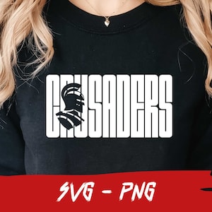 Crusaders Silhouette Svg, Crusaders Png, School Team, Cricut File, Mascot Svg