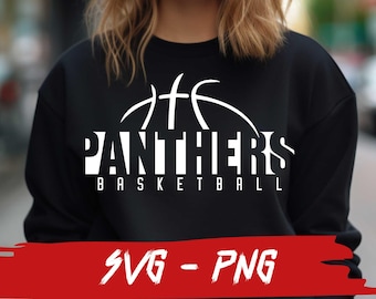 Panthers Basketball ,SVG and PNG File, Mascot Png File ,School Team Svg, Panthers Fan, Layered, Iron On