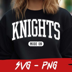 Knights Football Bundle, 9x SVG and 18x PNG File , School Team Svg, Knights Silhouette, Knights Cheer, Iron On, Layered image 5