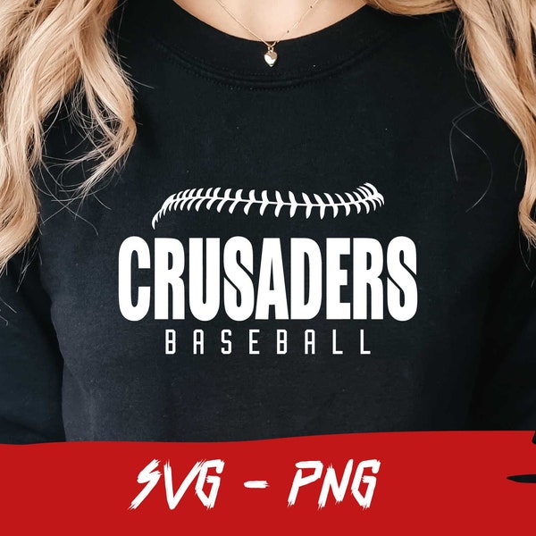 Crusaders Baseball, Crusaders Svg, Halfball Shirt, School Team Svg, Mascot Svg, Layered