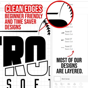 May include: A black and white graphic design of the word "RO" with the letters "SOF" underneath. The design is layered and has clean edges. The text "CLEAN EDGES BEGINNER FRIENDLY AND TIME SAVER DESIGNS" is at the top of the image. The text "MOST OF OUR DESIGNS ARE LAYERED." is at the bottom of the image.