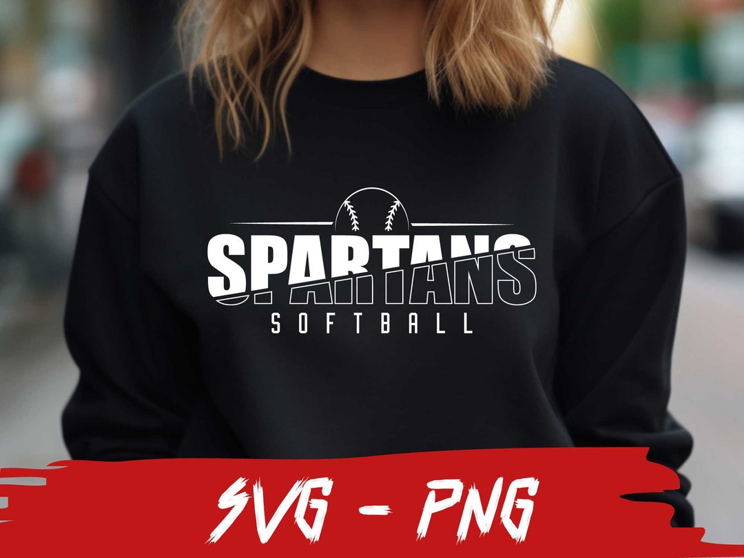 Spartans Softball SVG and PNG File, Mascot Png File, School Team Svg ...