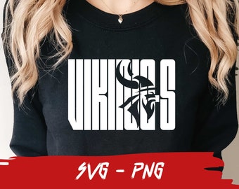 Vikings Silhouette Svg, Vikings Png, School Team, Mascot Svg, Layered, Cricut File