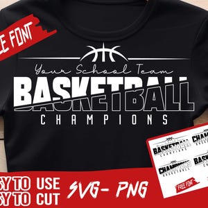 Champion Basketball Design SVG and PNG File, Champions Basketball Team, School Basketball Team,  Digital File, Iron on