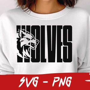 Wolves Silhouette Svg, Wolves Png, School Team, Mascot Svg, Cricut File