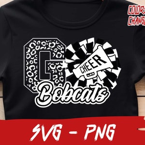 Bobcats Svg, Cheer Png, Bobcats Cheerleader, School Team Svg,Mascot Svg