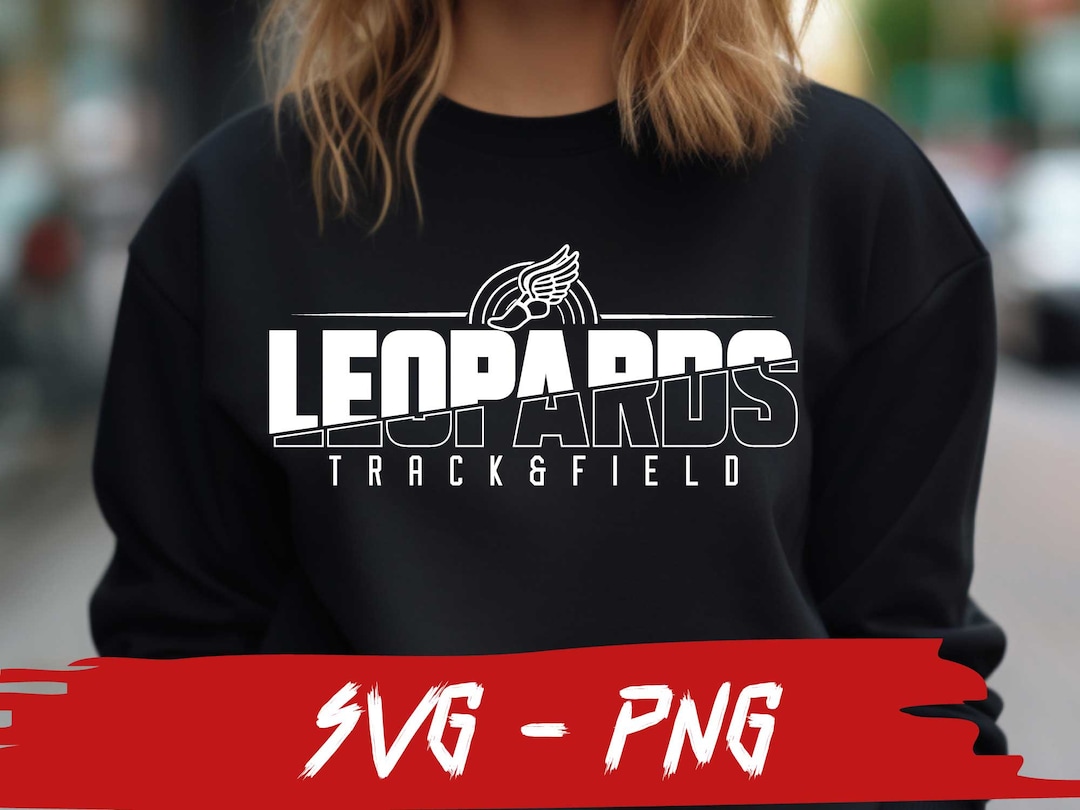 Leopards Track Team, SVG and PNG File, Track and Field, Mascot Png File ...