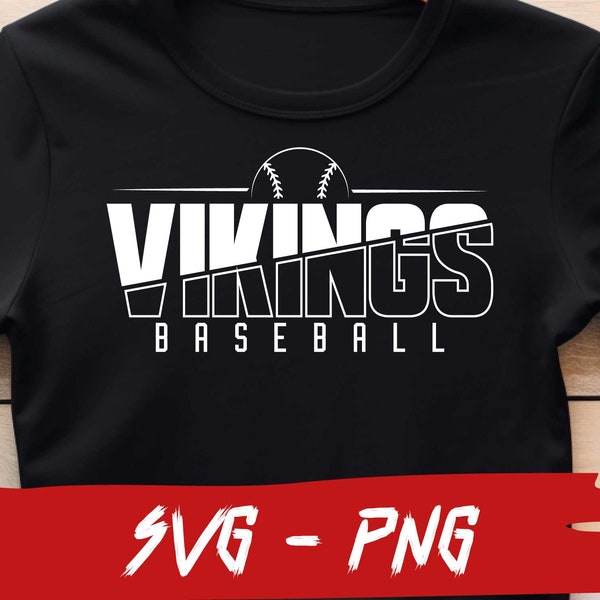 Vikings Baseball SVG and PNG File, Mascot Png File, School Team Svg, Vikings Fan, Layered