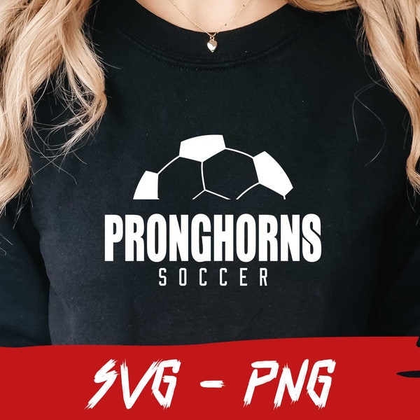Pronghorns Soccer, Pronghorns Svg, Halfball Shirt, School Team Svg, College Team Png, Mascot Svg