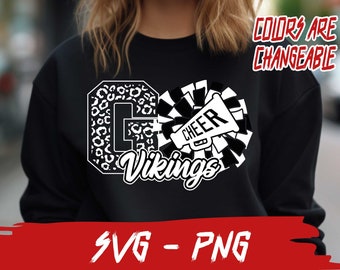 Vikings Svg, Cheer Png, Vikings Cheerleader, School Team Svg, Mascot Svg